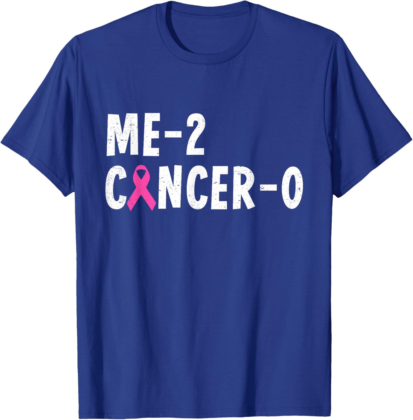 Me 2 Cancer 0 Pink Ribbon Breast Cancer Awareness T-Shirt - T-Shirt | Royal