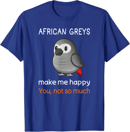 African Grey Shirt Sarcastic African Grey Parrot T-Shirt - T-Shirt | Royal