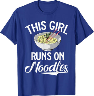 This Girl runs on Noodles T-Shirt - T-Shirt | Royal