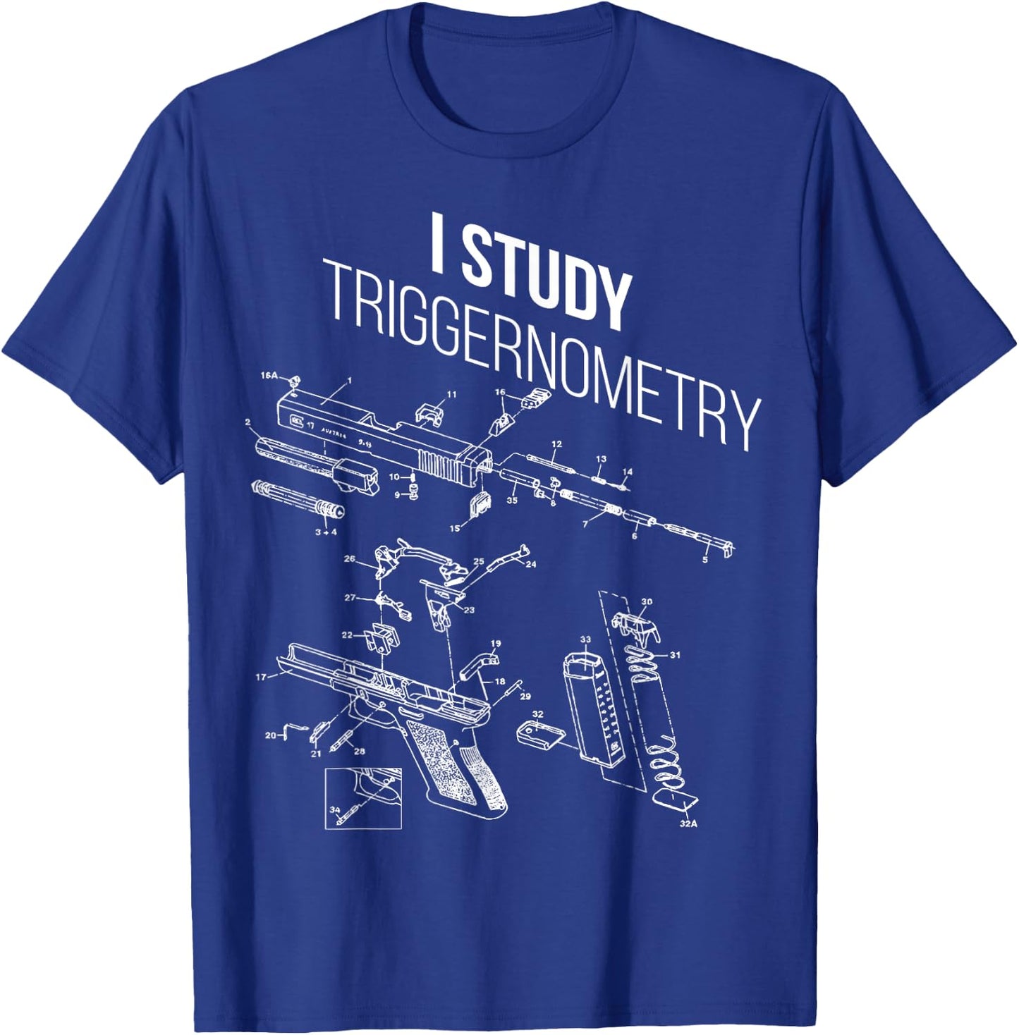 Meach's Military Memorabilia Men's Black Modern Letter Print T-Shirt - T-Shirt | Royal
