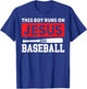 This Boy Runs On Jesus And Baseball Christian Baseball Lover T-Shirt - T-Shirt | Royal