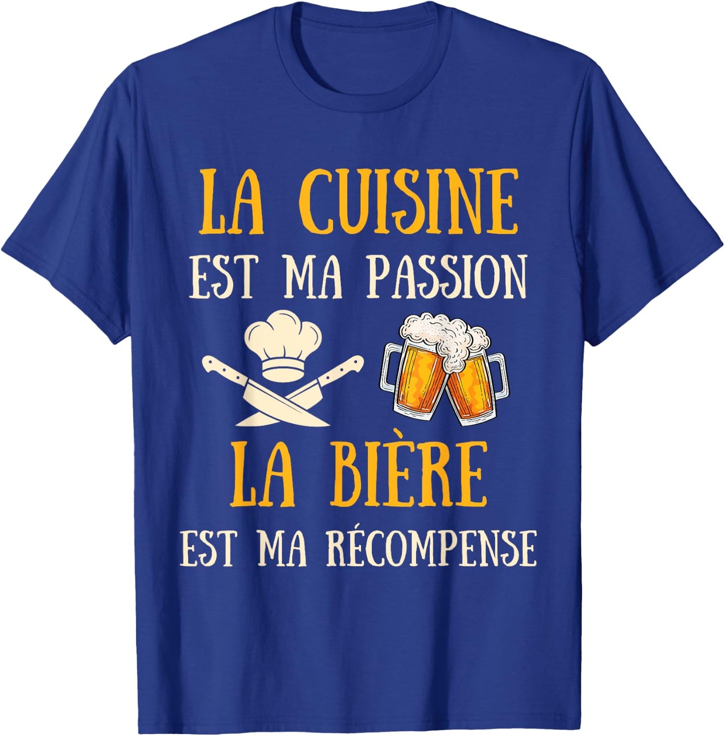 Men's Kitchen Humour Gift Chef Chef Beer T-Shirt - T-Shirt | Royal