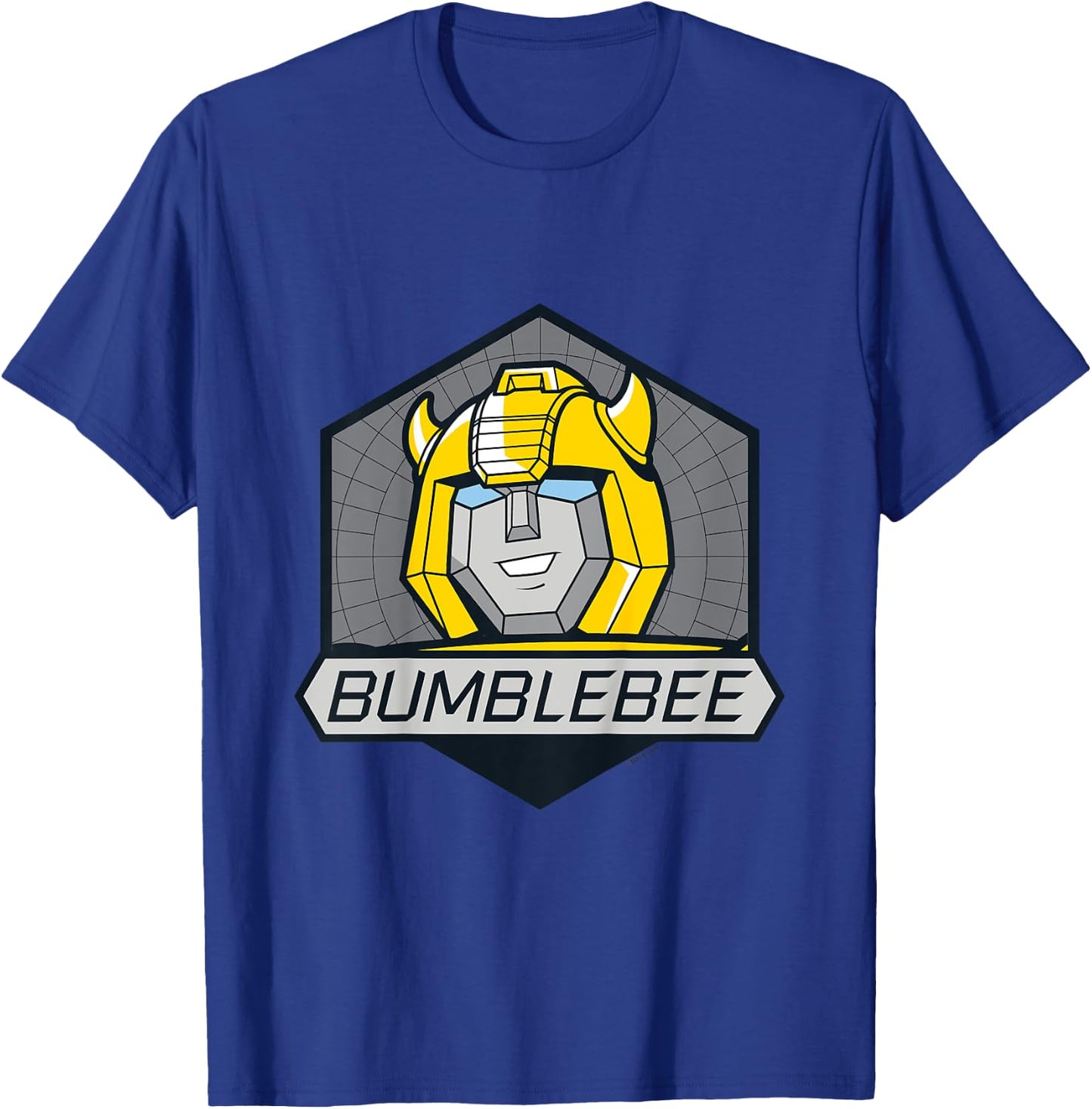 Children's Retro Badge Transformers Bumblebee Kids , Blue, 2 T-Shirt - T-Shirt | Royal