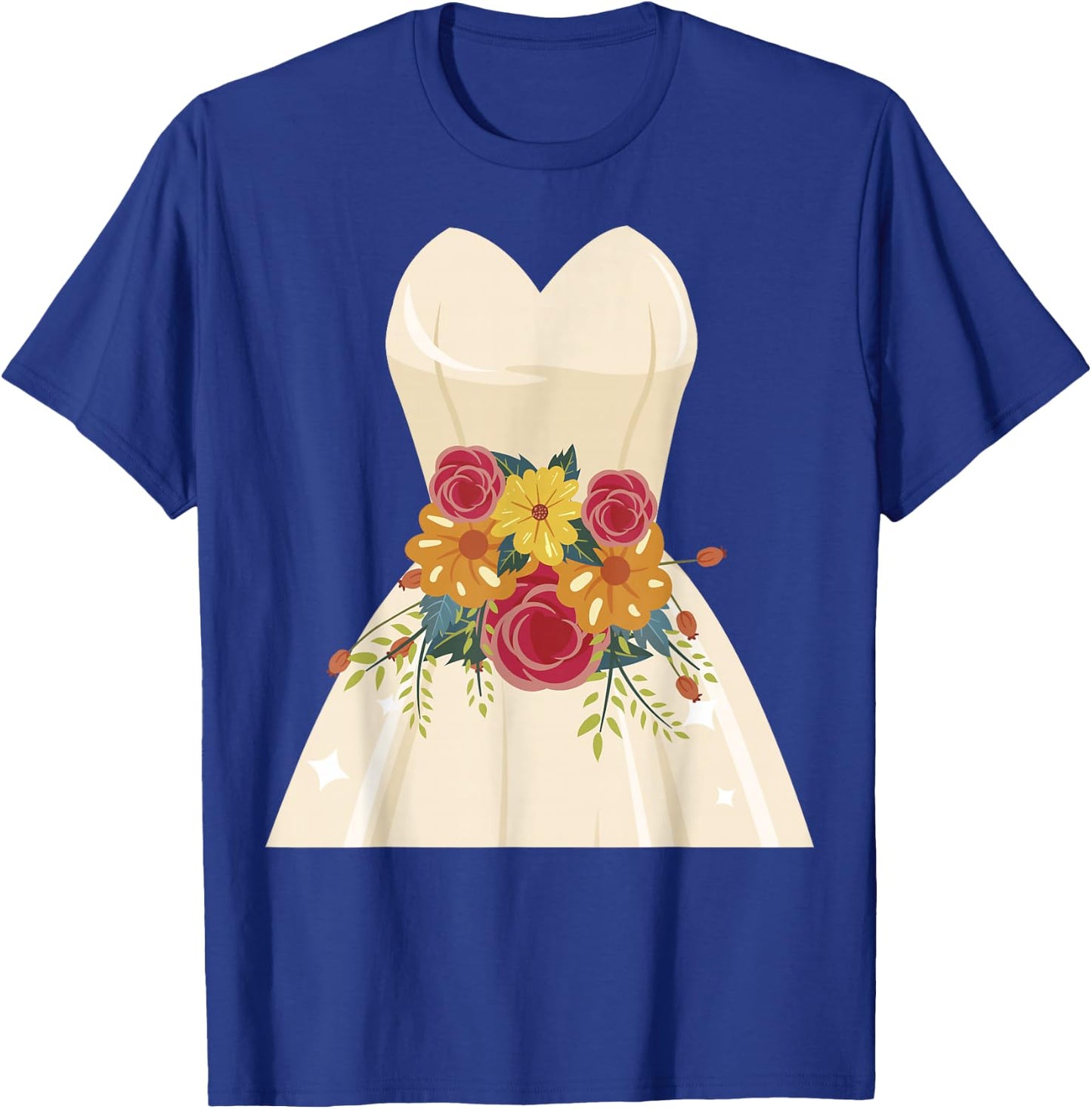 Simple Wedding Dress Gift Bridal Showers gift T-Shirt - T-Shirt | Royal