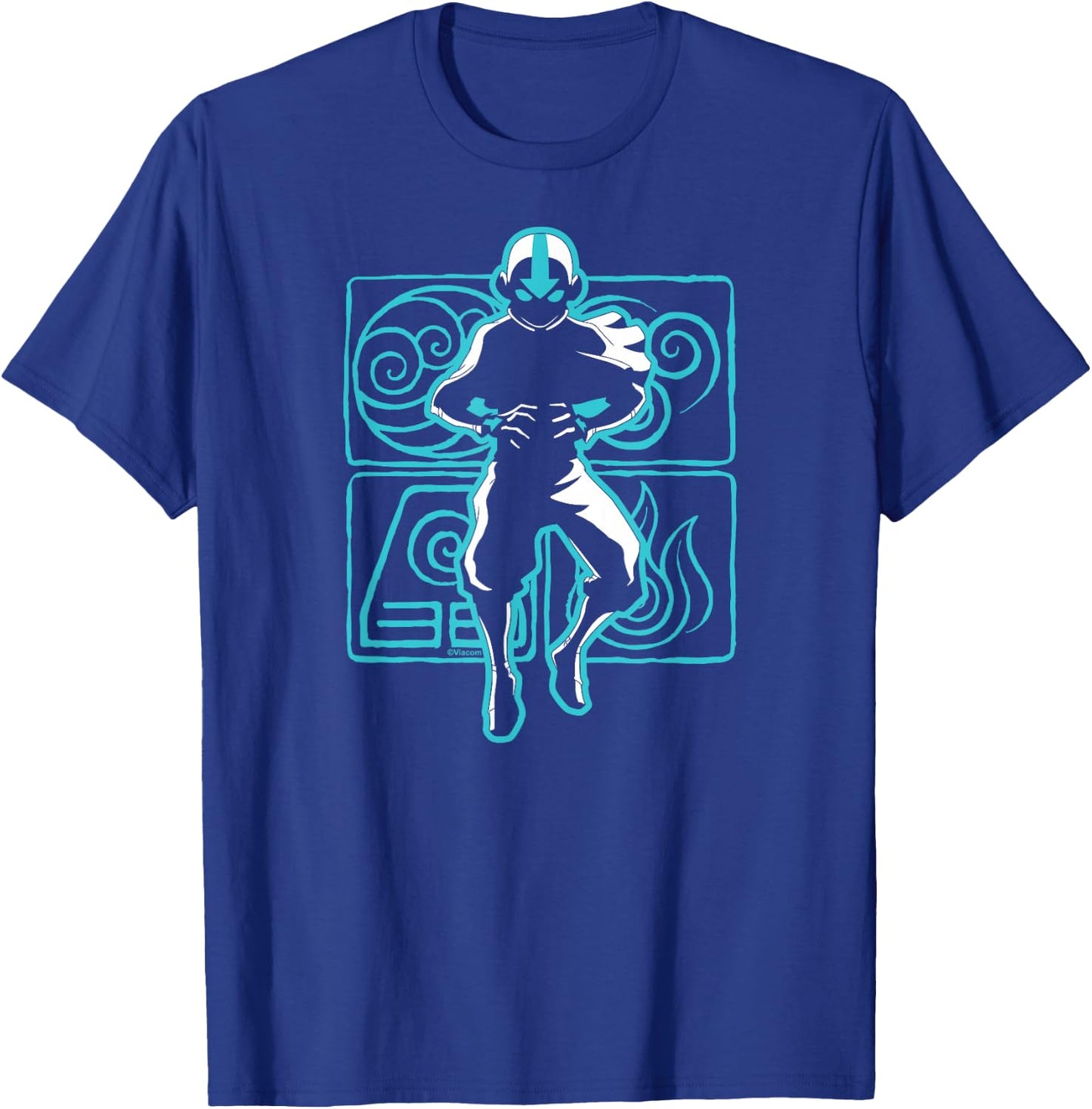 Avatar The Last Airbender - Aang Fire Air Earth Water T-Shirt - T-Shirt | Royal