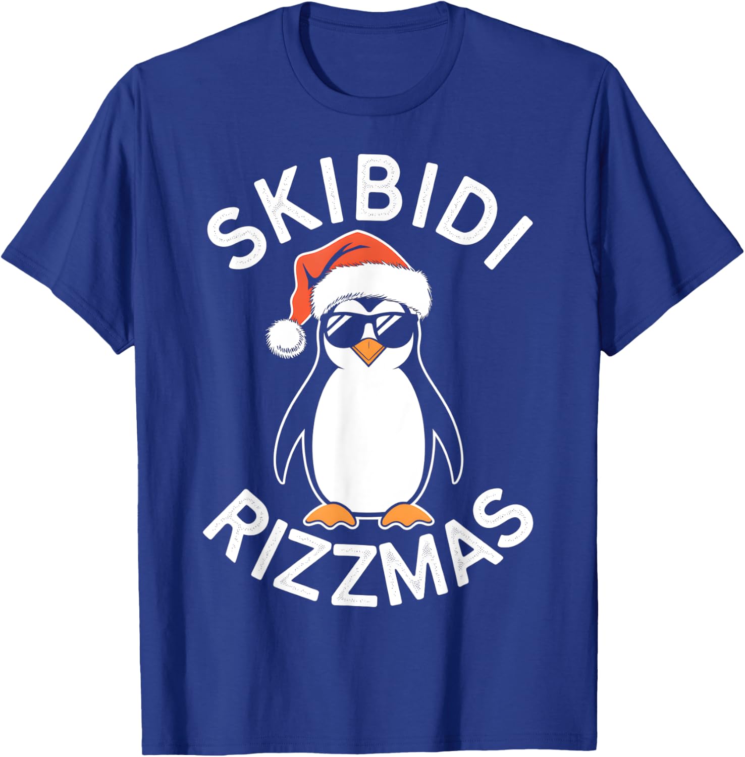 Skibidi Rizzmas Funny Christmas Christmas Season Penguin T-Shirt - T-Shirt | Royal