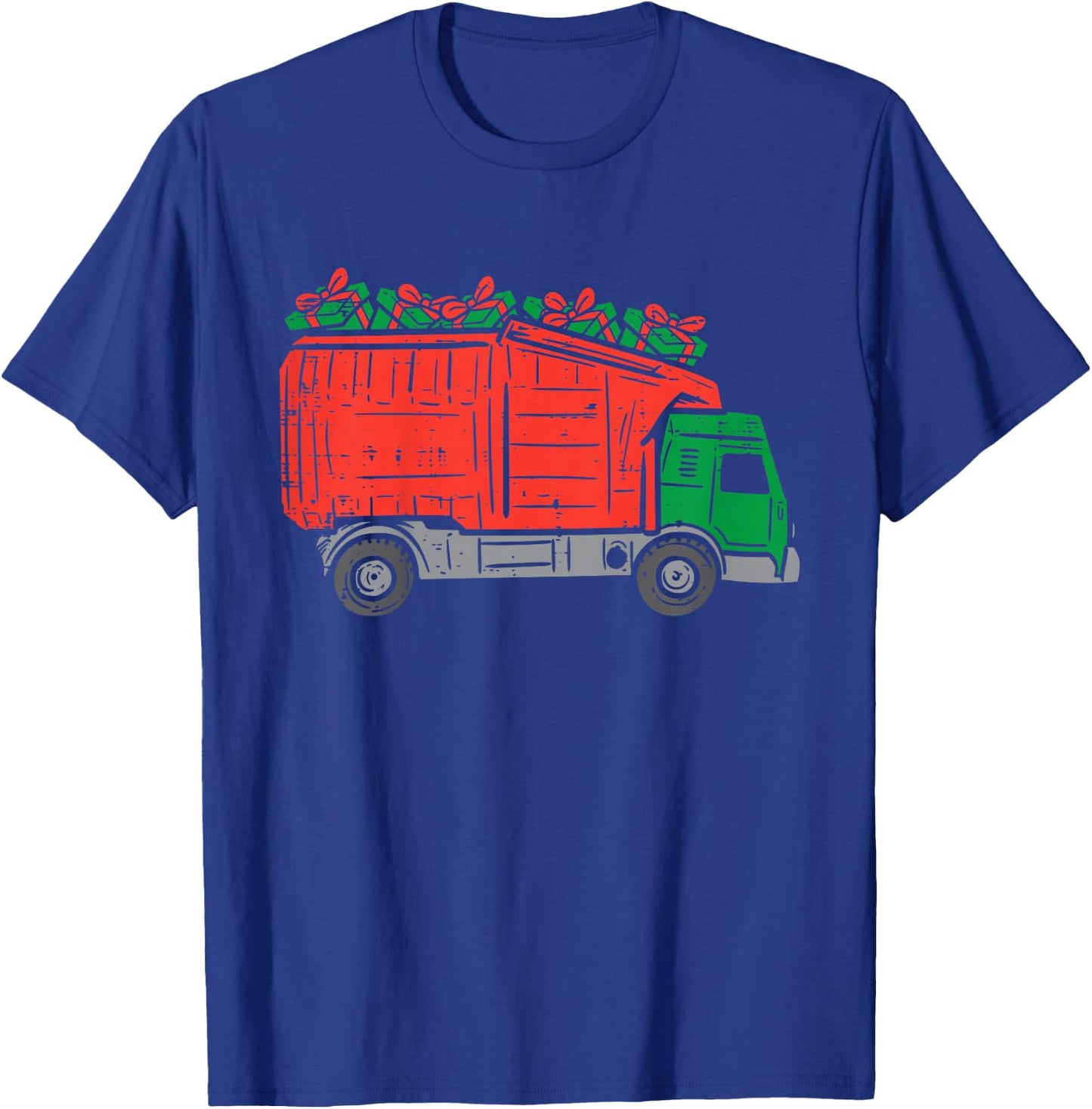 Kids Garbage Truck Xmas PJs Pajamas Toddler Boys Christmas Kids T-Shirt - T-Shirt | Royal