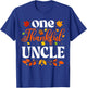 One Thankful Uncle Thanksgiving Family Autumn Fall Uncle T-Shirt - T-Shirt | Royal