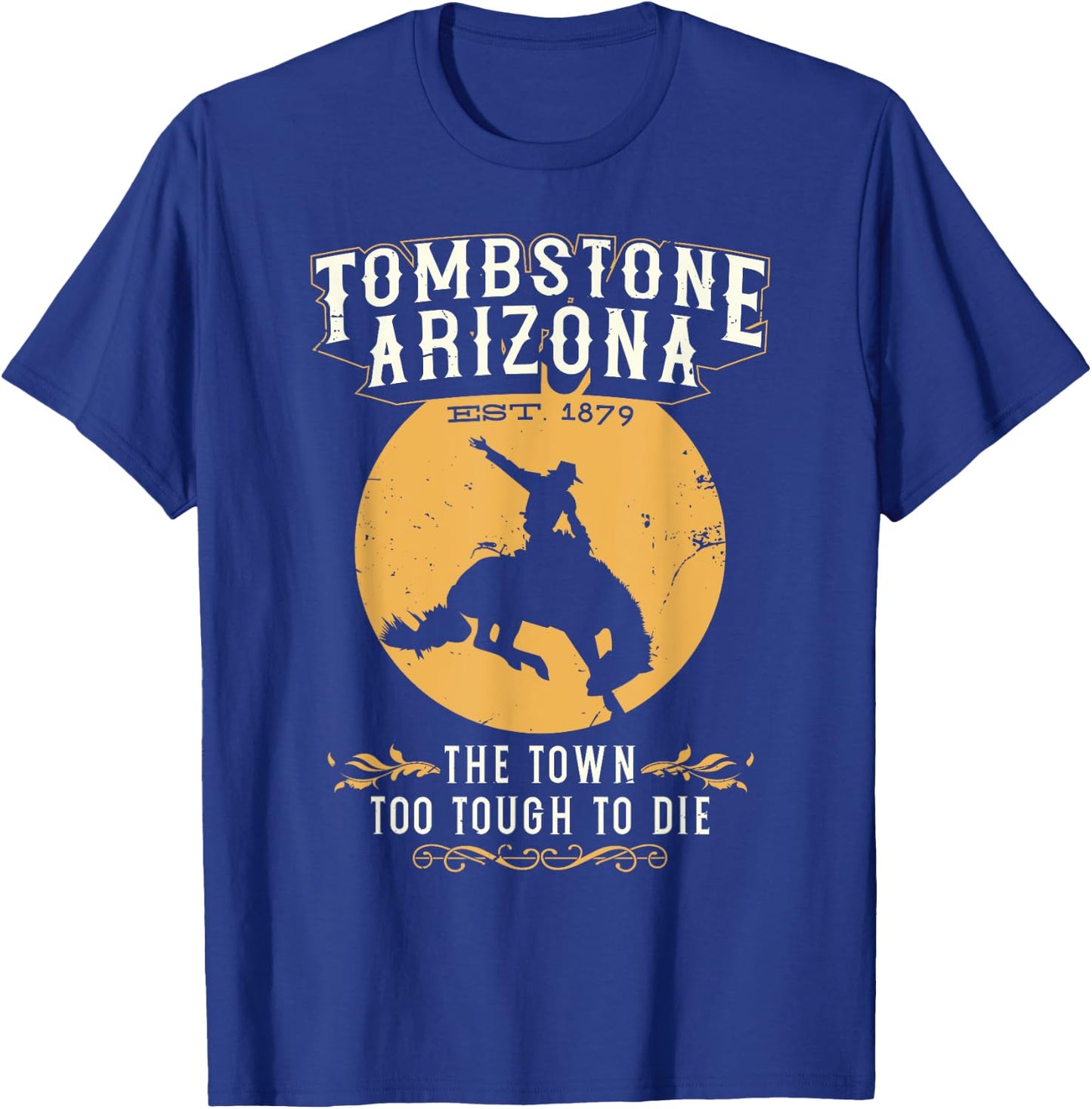 Retro Tombstone Arizona Wild West Vintage Horse Sunset Horse T-Shirt - T-Shirt | Royal