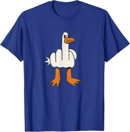 Finger of Honor Animal Seagull , Black, S T-Shirt - T-Shirt | Royal