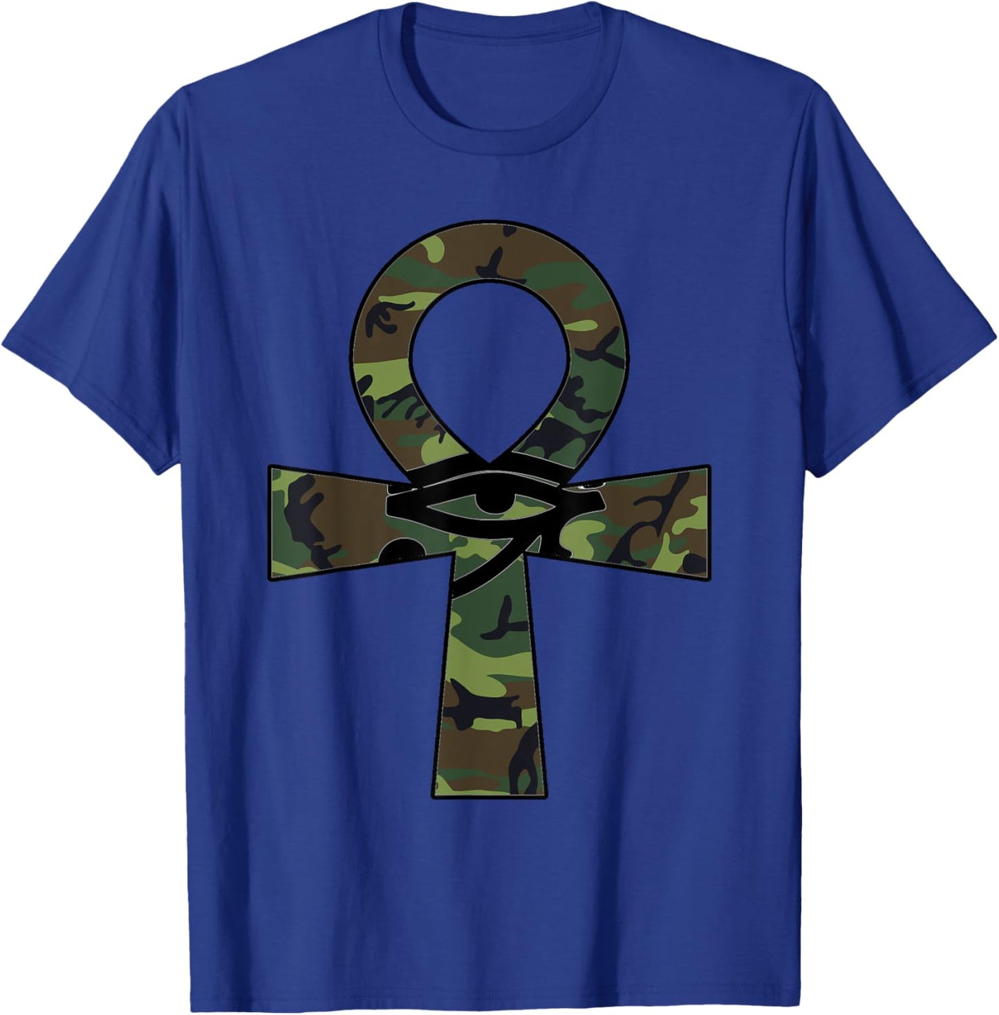 African Pride Shirts Camo Ankh Black Pride T-Shirt - T-Shirt | Royal
