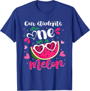 Our Students Are One In A Melon Teacher Watermelon Summer T-Shirt - T-Shirt | Royal