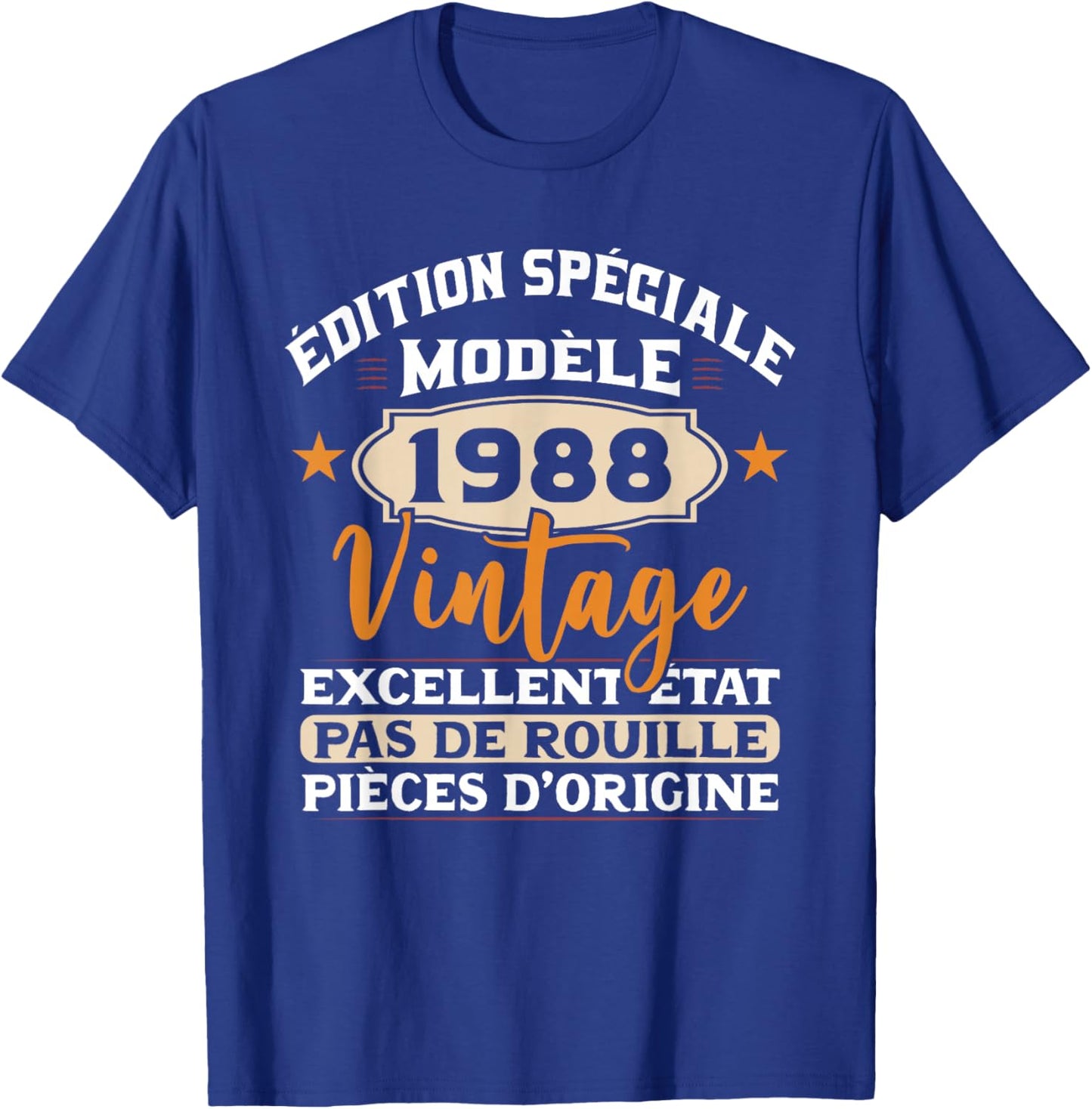 Original Gift Vintage 1988 Birthday Party 36 Years Man , Black, S T-Shirt - T-Shirt | Royal