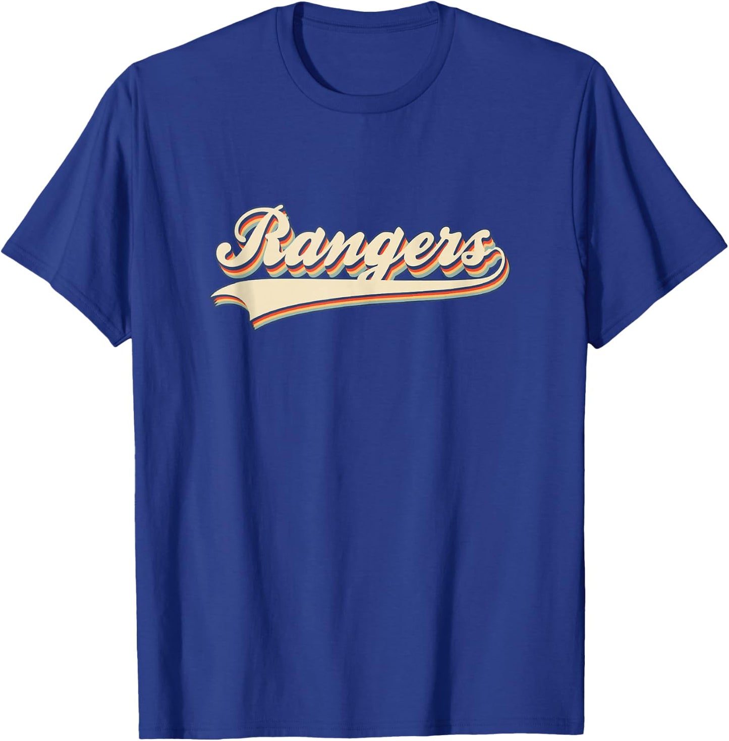 Vintage Retro Rangers Name Sports Personalized Gifts T-Shirt - T-Shirt | Royal