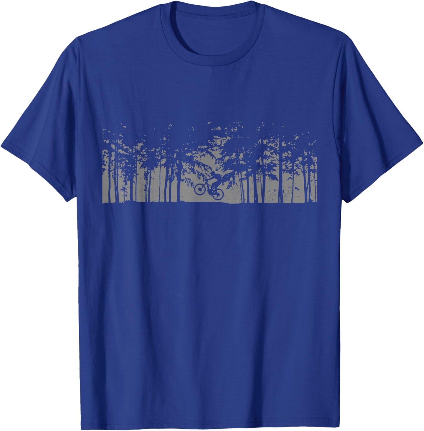 Mountain Bike Forest MTB Biking Downhill Mountain Biker T-Shirt - T-Shirt | Royal