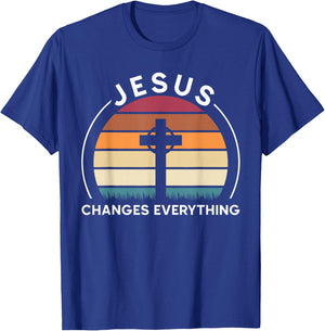 Jesus Changes Everything Jesus T-Shirt - T-Shirt | Royal