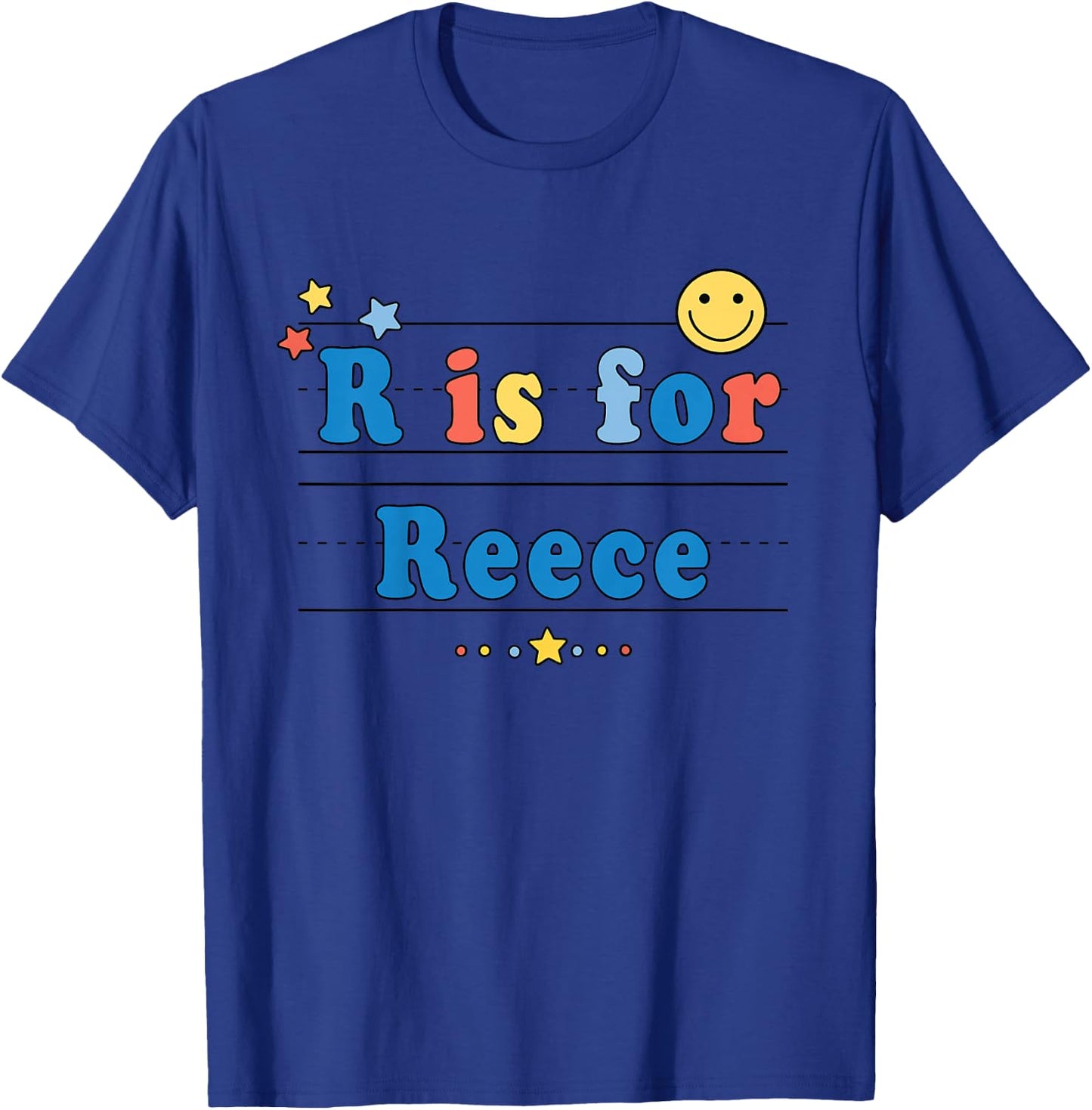 Kids Reece Name Shirt Alphabet R is for Reece T-Shirt - T-Shirt | Royal