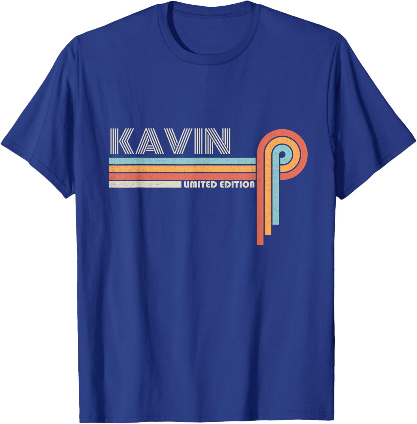 KAVIN Name Gifts Personalized Funny Retro Vintage Birthday T-Shirt - T-Shirt | Royal