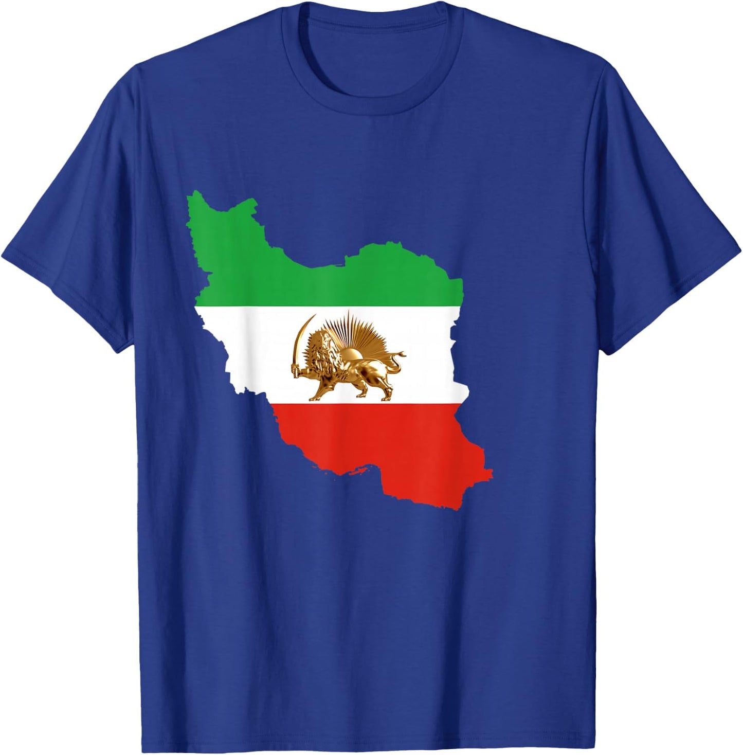 Iran Free Iran Iran Flag Lion Pahlavi Shah King , black T-Shirt - T-Shirt | Royal