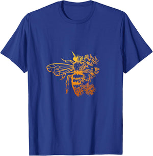 Bee Beekeeper Honeycomb Save Bees Honey Dealer Bee Motif T-Shirt - T-Shirt | Royal