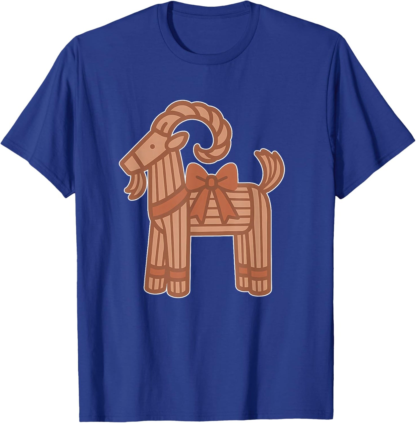 Yule Goat Straw Figure with Bow T-Shirt - T-Shirt | Royal