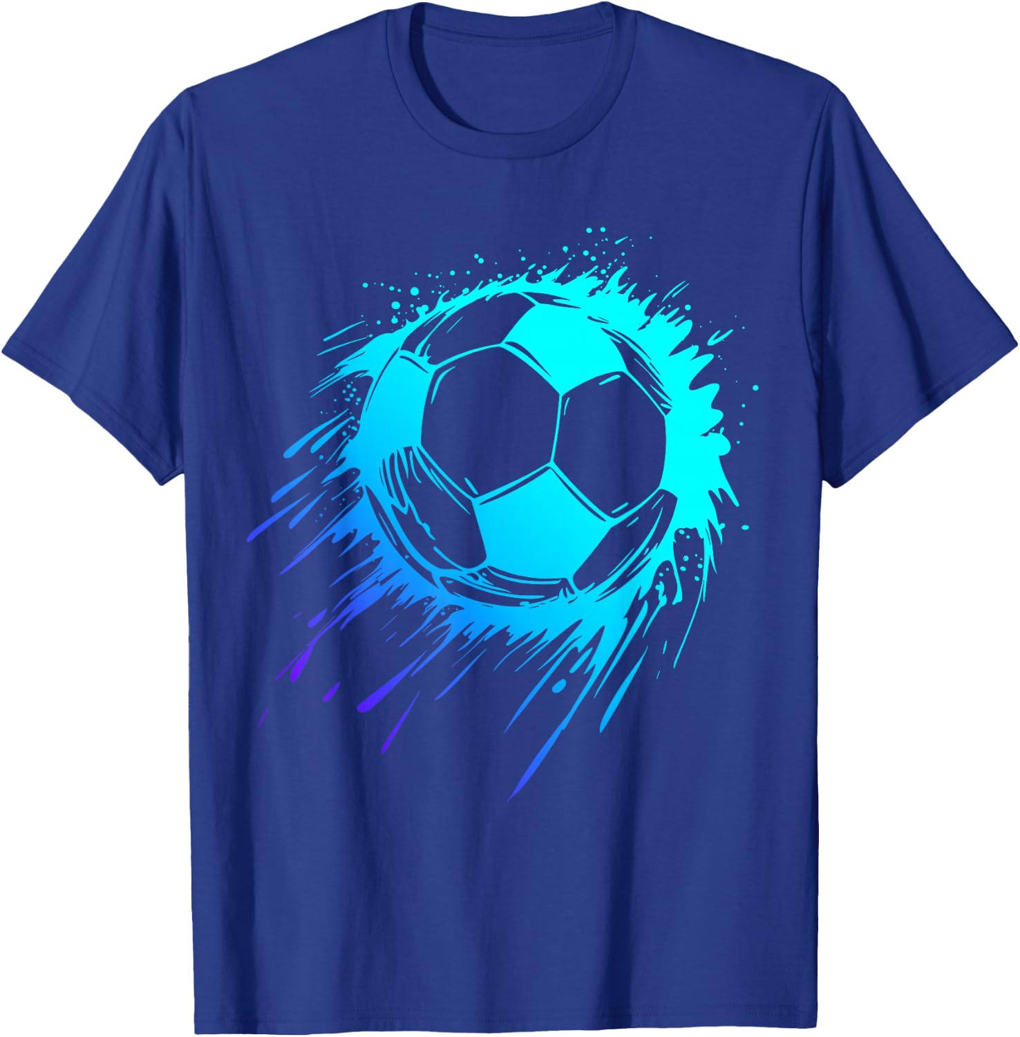 Blue Football Player Men's Football Boys Football , black T-Shirt - T-Shirt | Royal