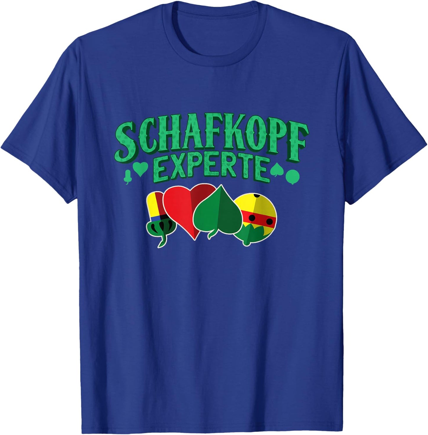 Sheephead Expert Sheephead Symbols Bavarian Sauspiel , black T-Shirt - T-Shirt | Royal