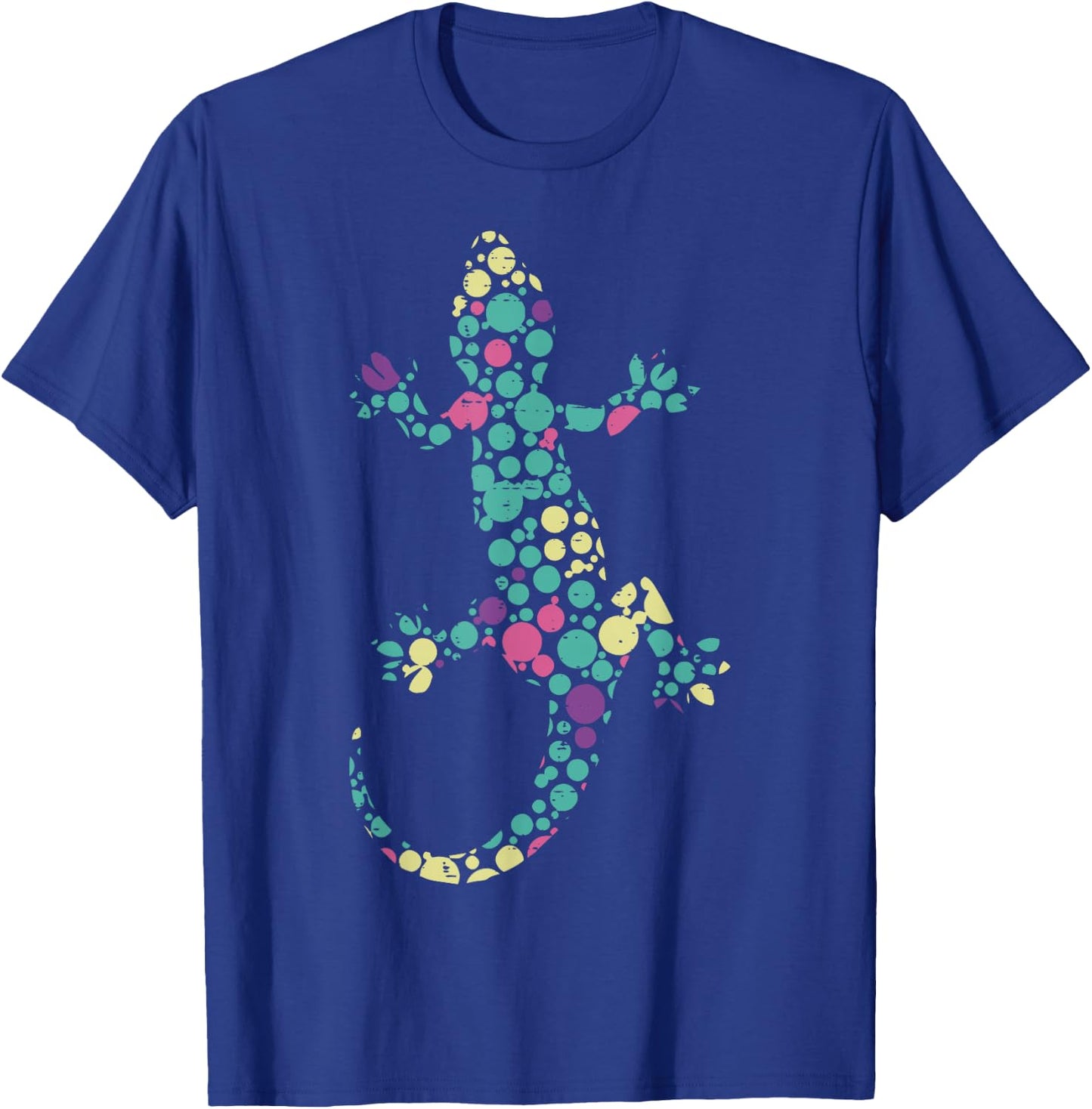Dot Art Lizard Polka Dots Men Boys Kids Women T-Shirt - T-Shirt | Royal