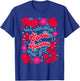 Sepsis Awareness Groovy Red Boho Flower Art Ribbon T-Shirt - T-Shirt | Royal