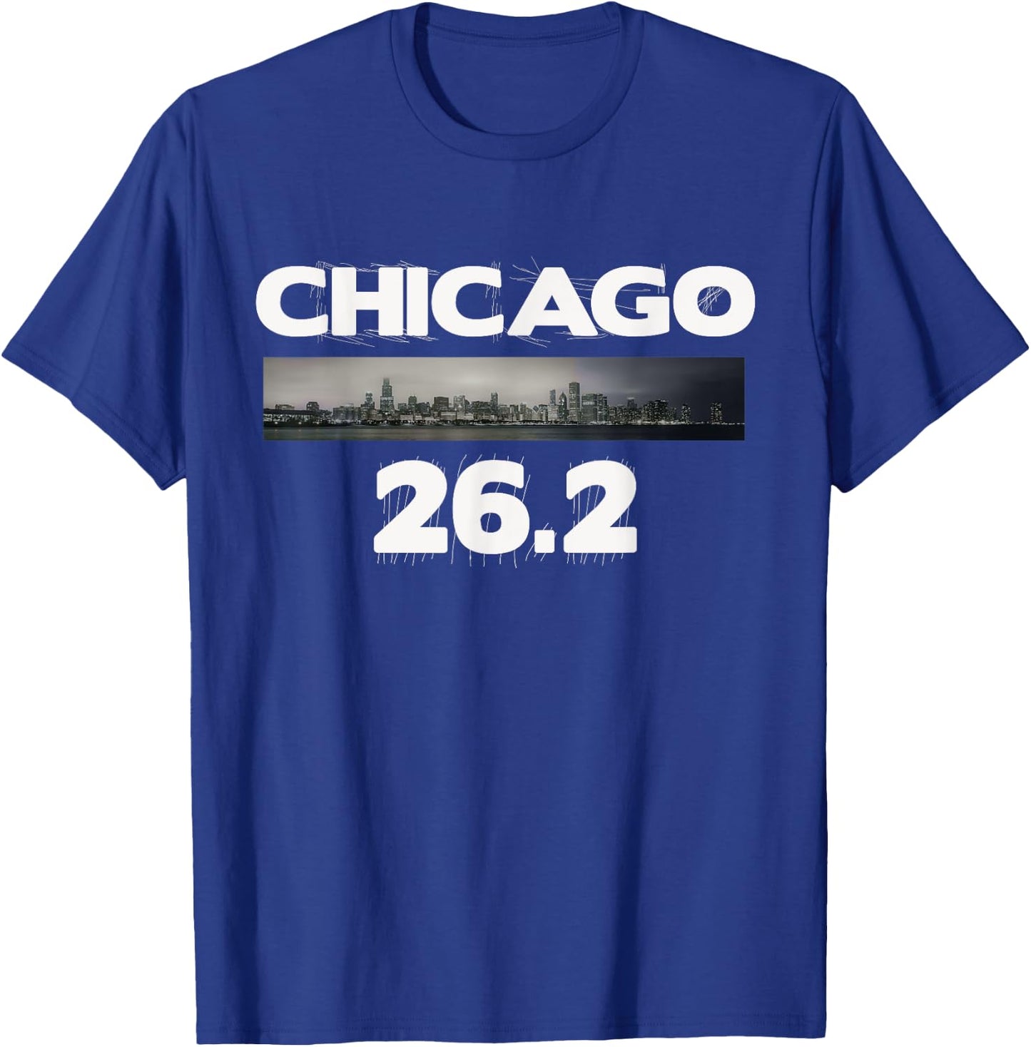 Chicago 26.2 miles Marathon Runner Running T-Shirt - T-Shirt | Royal