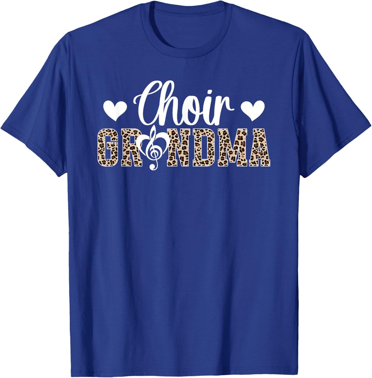 Choir Grandma Of A Choir Member Leopard Choir Grandmother T-Shirt - T-Shirt | Royal
