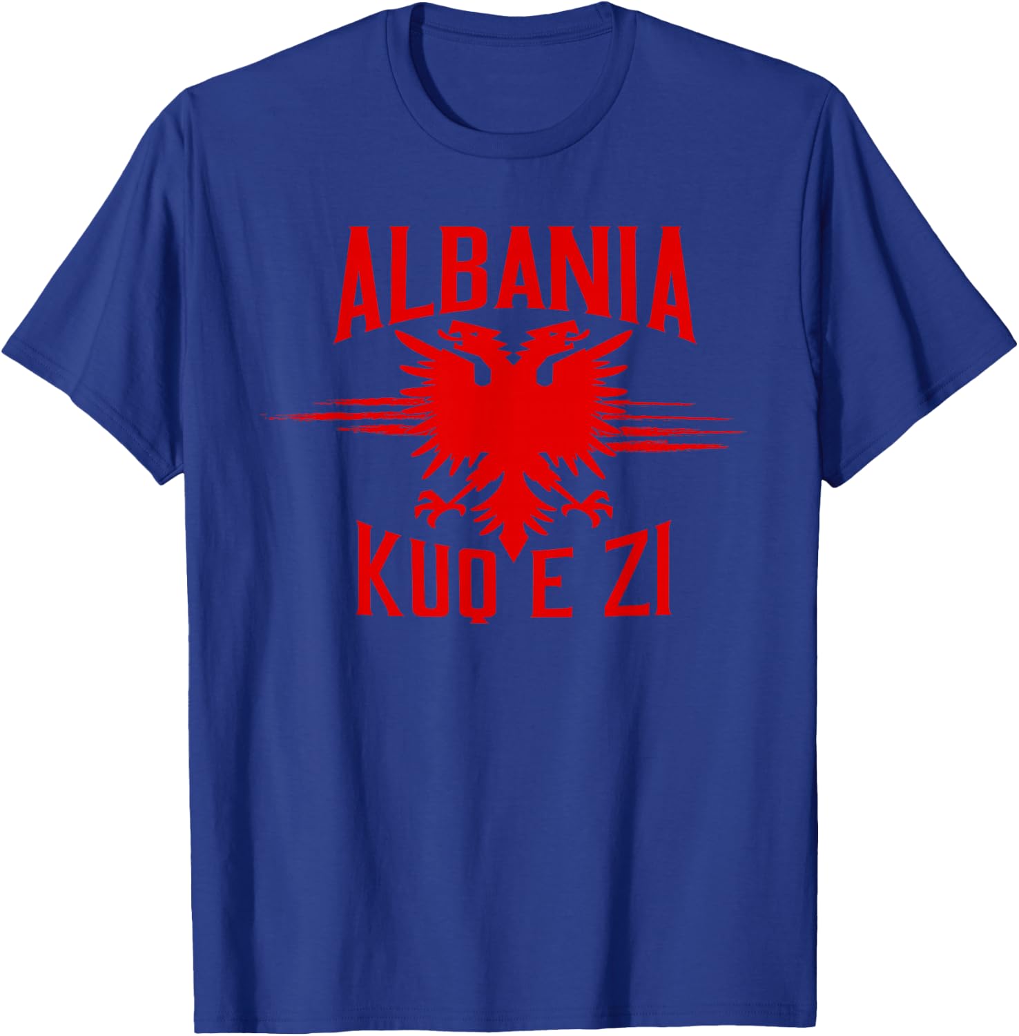 Kuq E Zi Shqipe Albanian Albania Double Eagle T-Shirt - T-Shirt | Royal