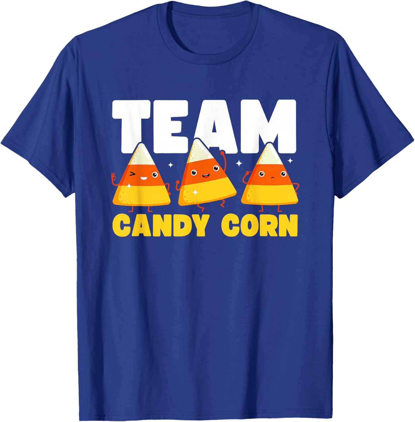 Cute Team Candy Corn Funny Matching Halloween Lazy Costume T-Shirt - T-Shirt | Royal