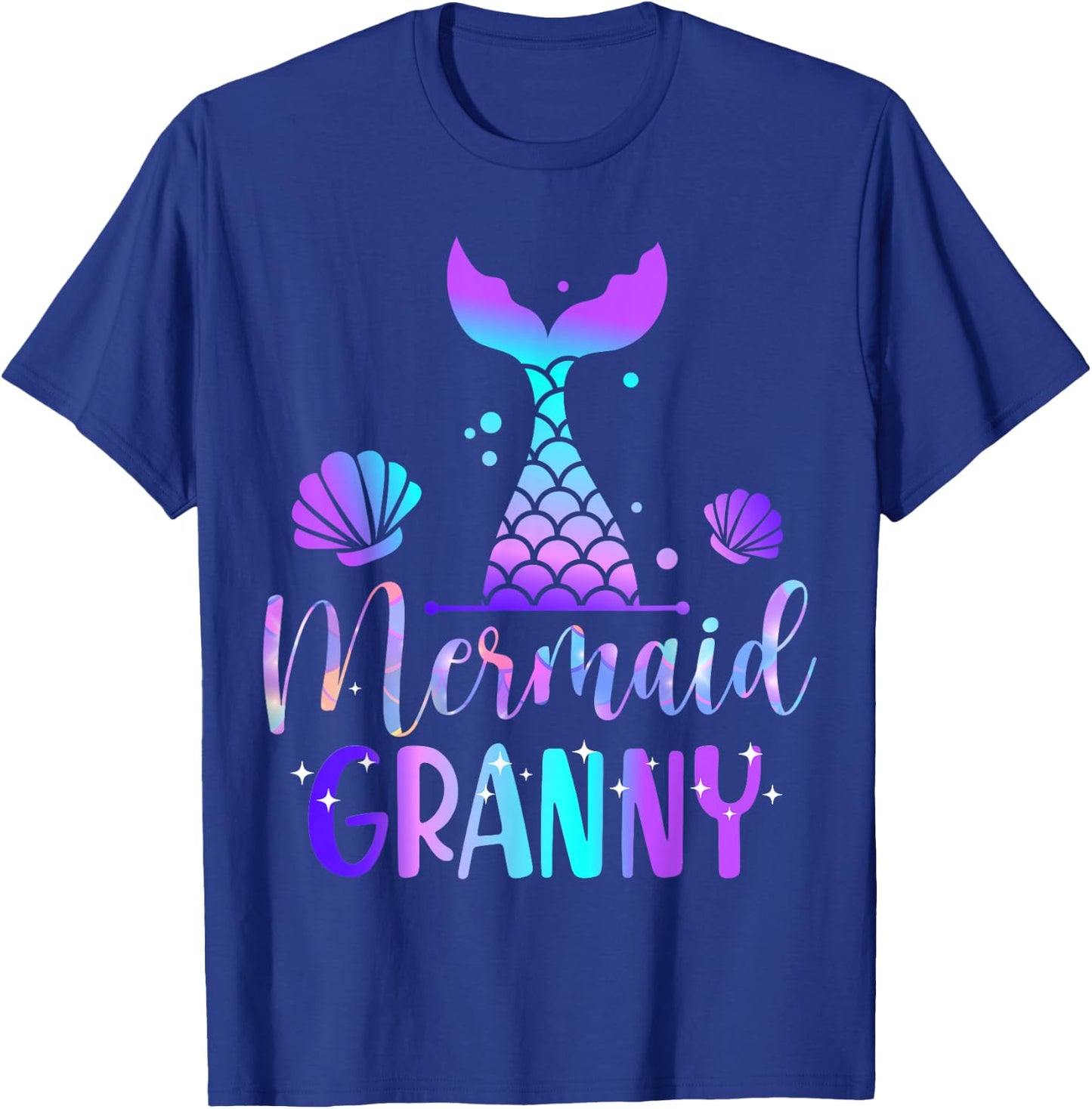 Mermaid Granny of The Birthday Mermaid Birthday Crew Family T-Shirt - T-Shirt | Royal