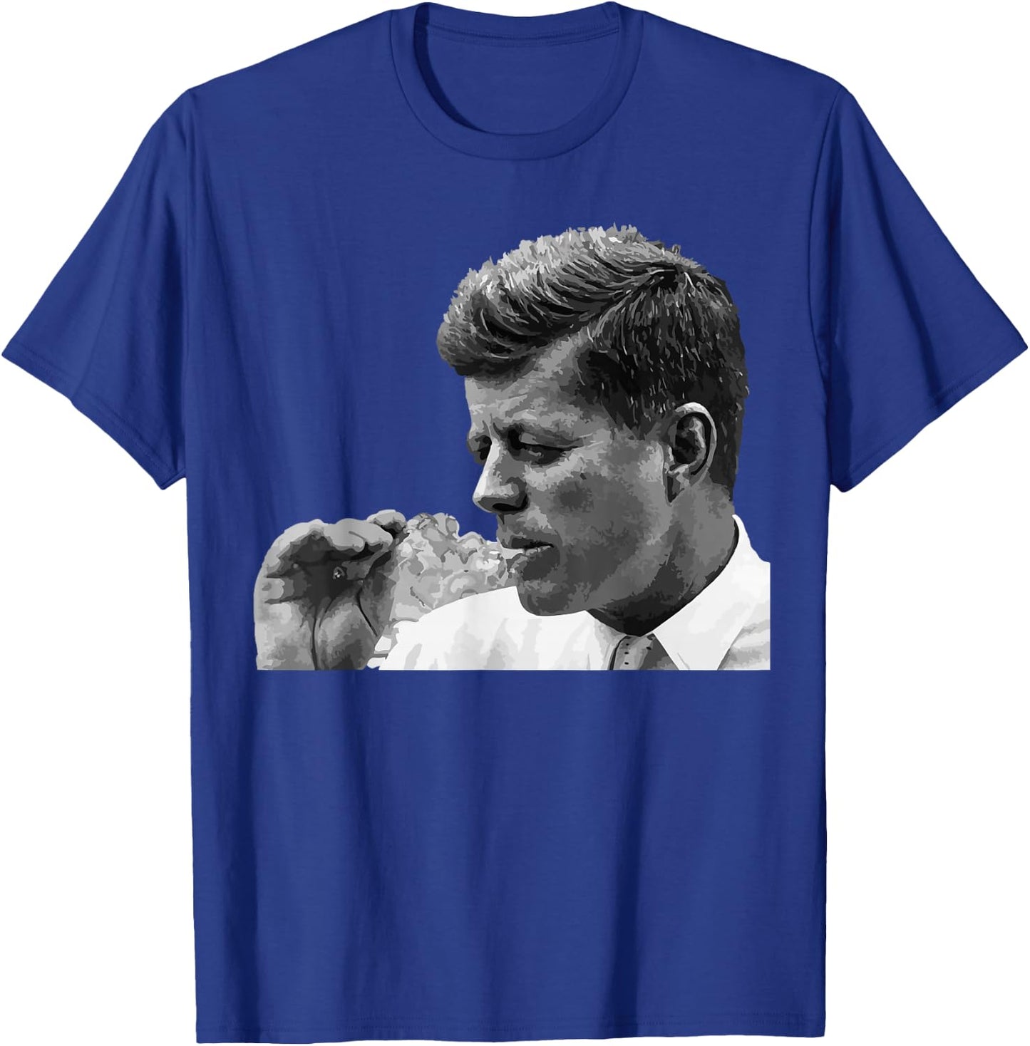 JFK John F Kennedy Cigar Smoking Smoker T-Shirt - T-Shirt | Royal