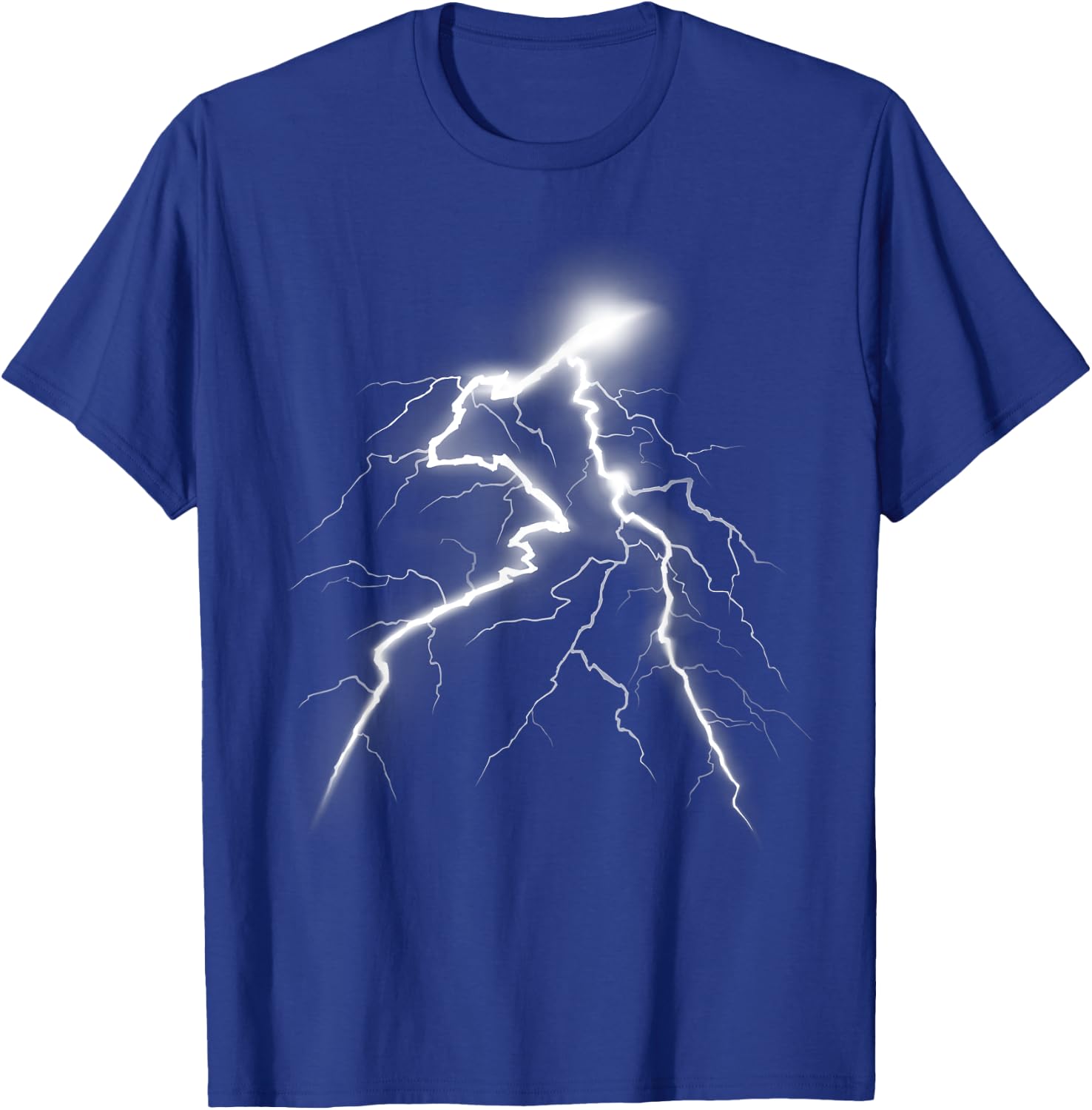 LIGHTNING Thunder Lightning Bolt Storm Strikes T-Shirt - T-Shirt | Royal