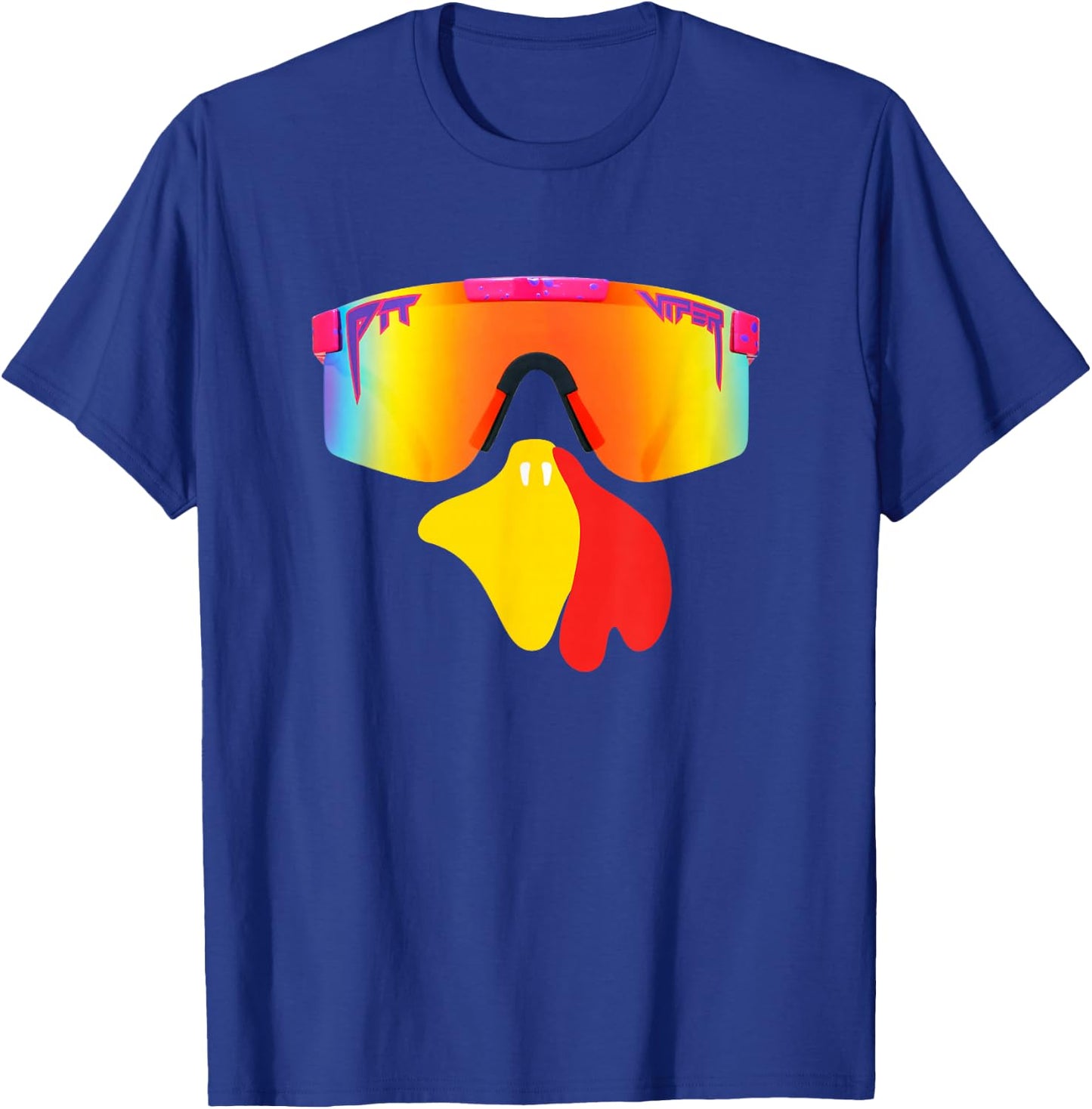 Rizzy Turkey with Cool Shades Funny Thanksgiving Boys T-Shirt - T-Shirt | Royal