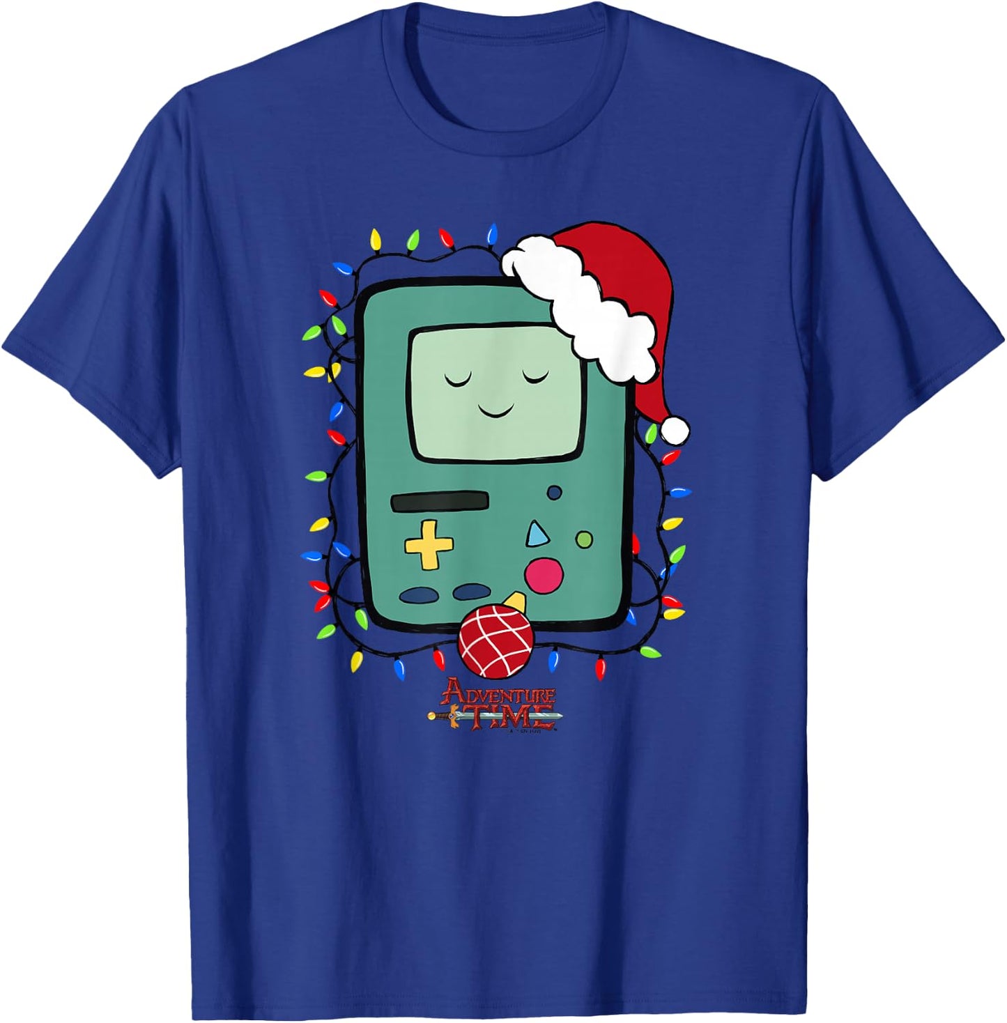Adventure Time Christmas Light Up BMO T-Shirt - T-Shirt | Royal