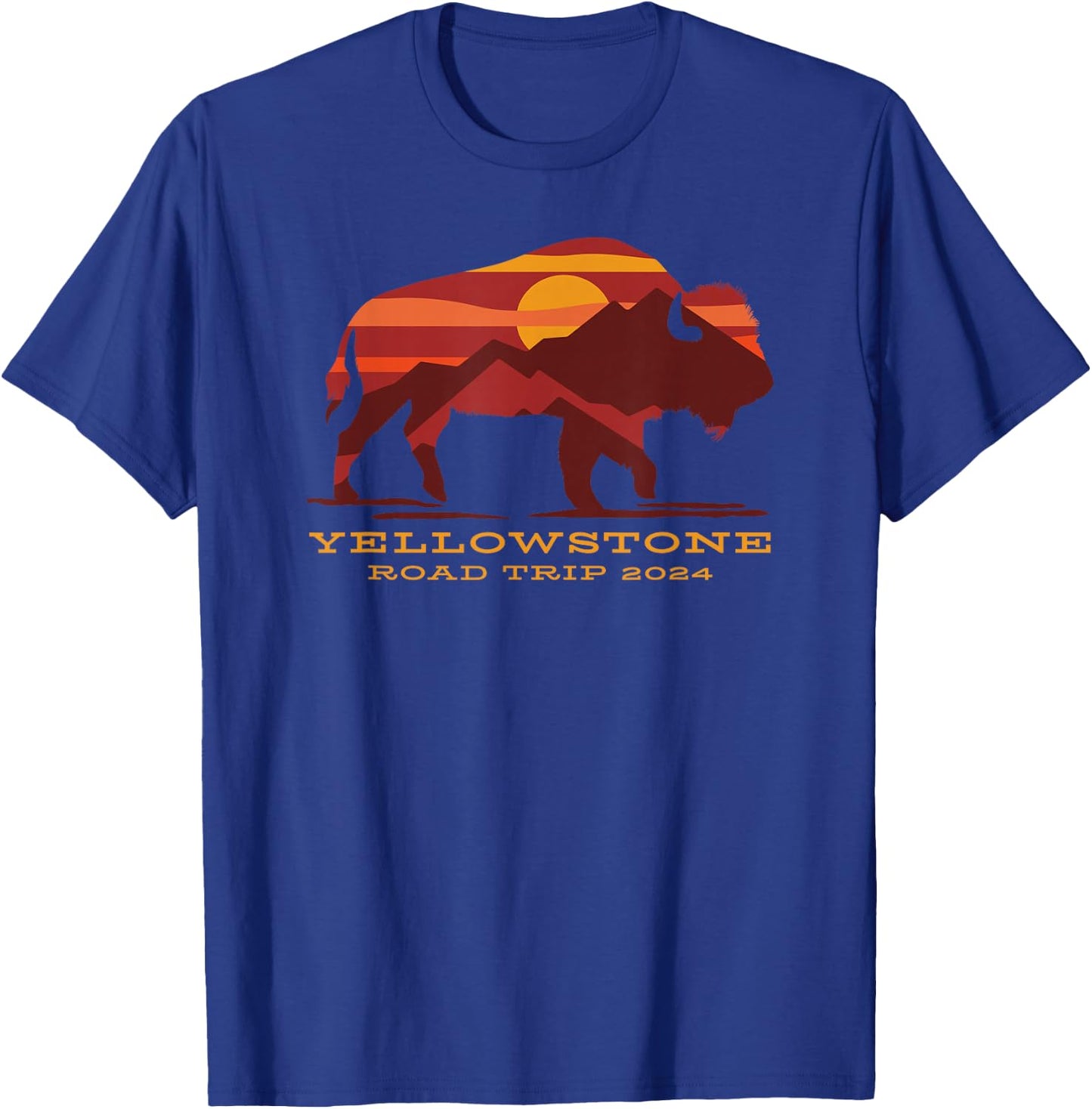 Yellowstone National Park Family Road Trip 2024 Matching T-Shirt - T-Shirt | Royal