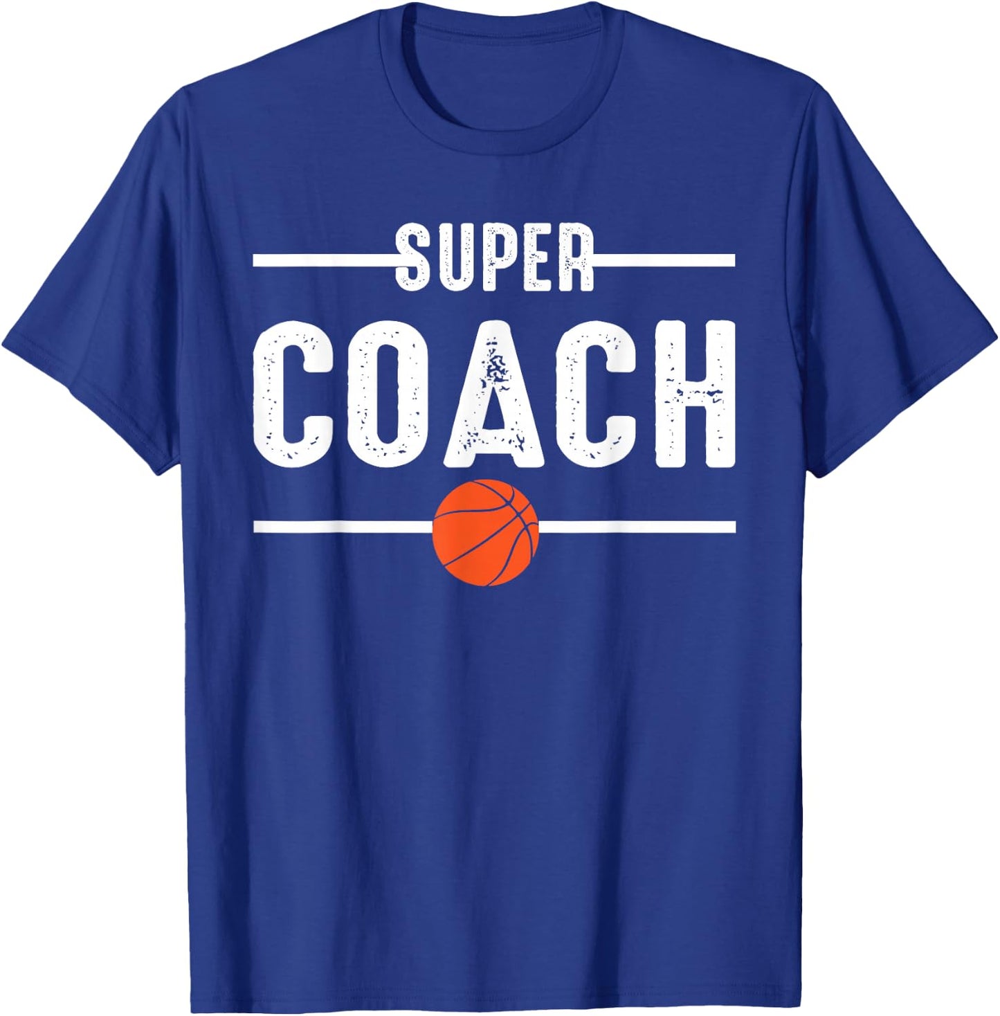 Super Coach Basketball Player Basketball T-Shirt - T-Shirt | Royal
