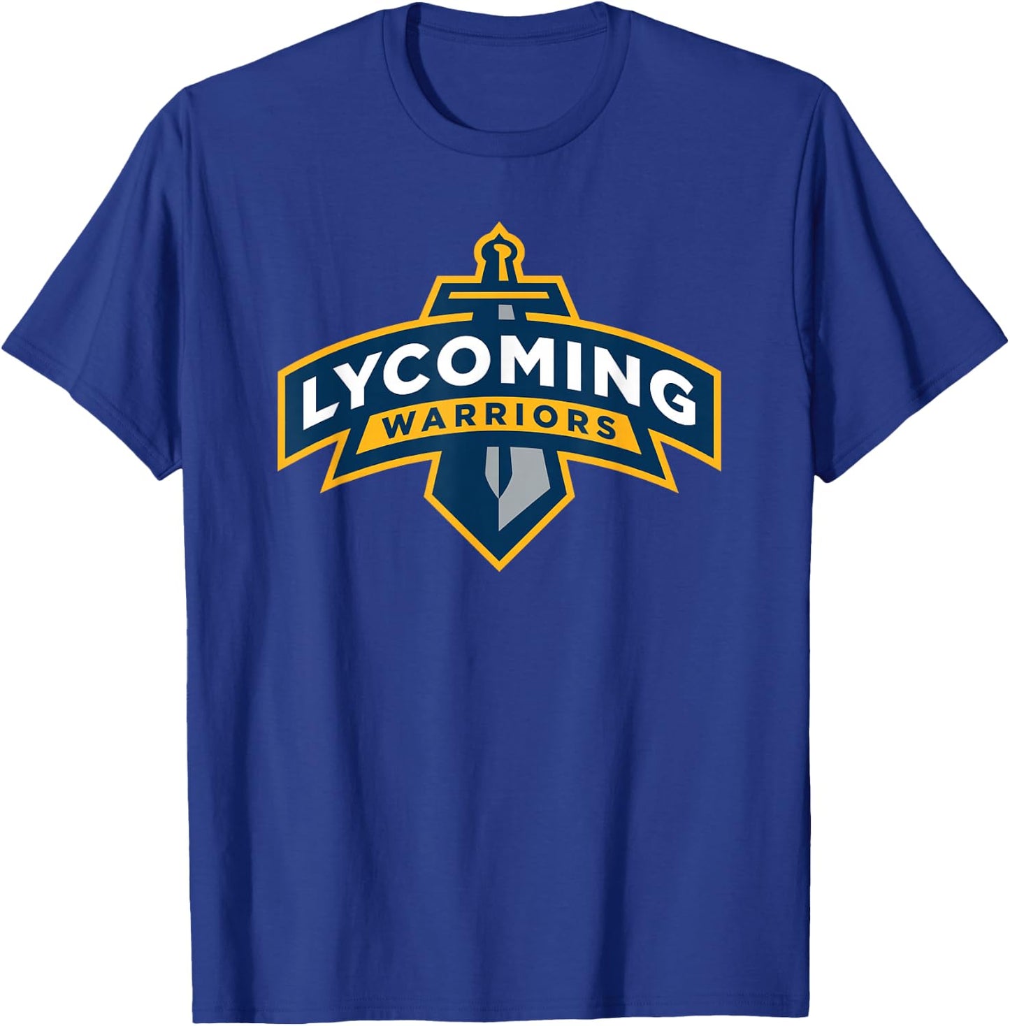 Lycoming Warriors Sword & Shield Logo Lycoming College T-Shirt - T-Shirt | Royal