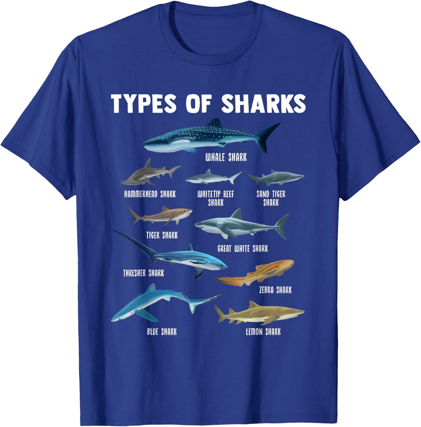 Types of shark shark T-Shirt - T-Shirt | Royal