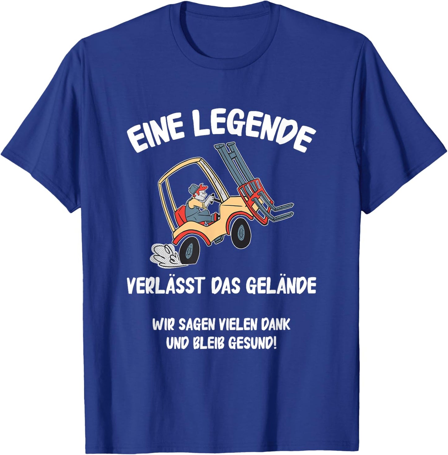 with German Text "Eine Legende Verlässt das gelände Rente Lagerist", black T-Shirt - T-Shirt | Royal