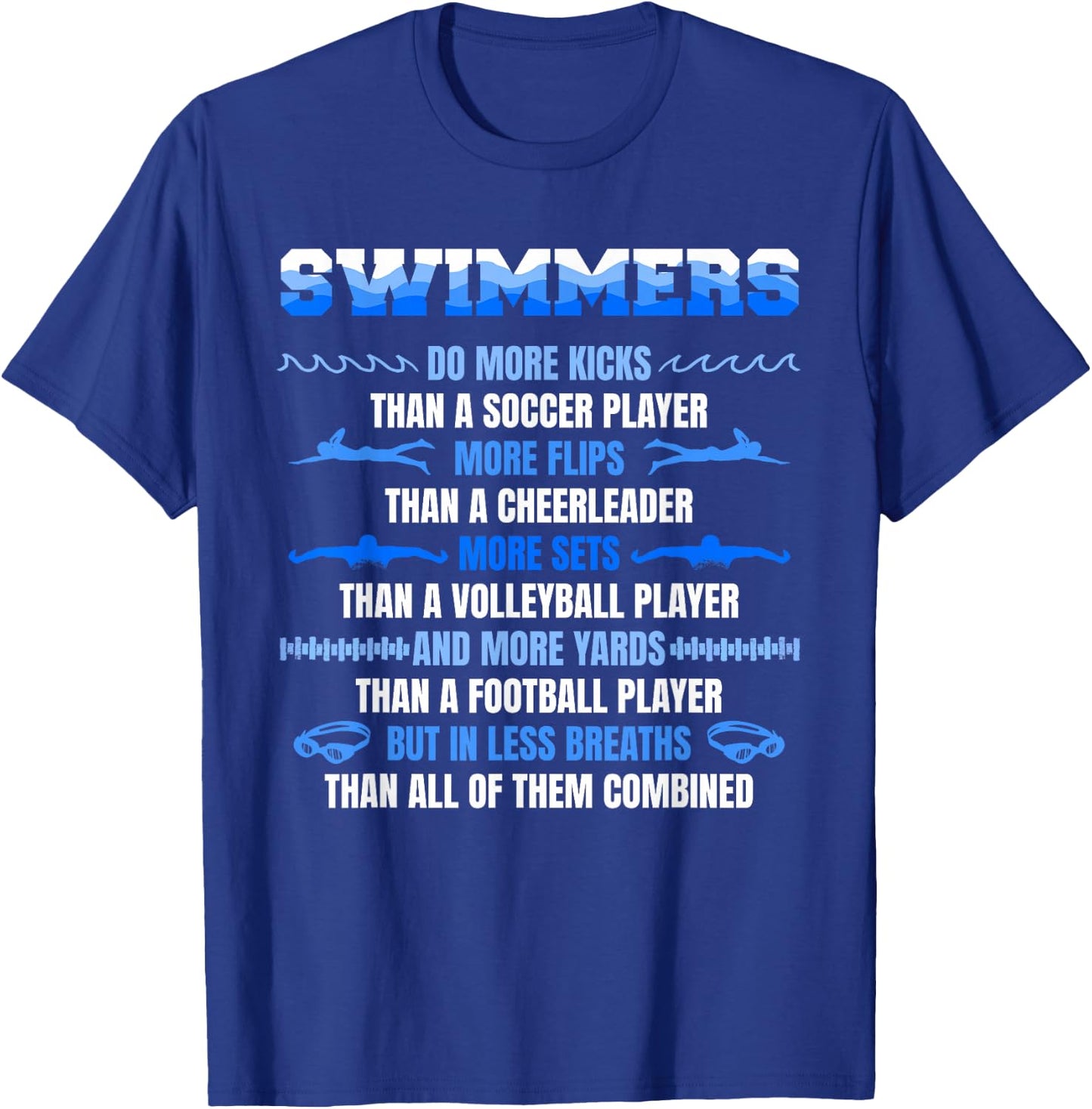 Swimmers Funny Facts Swimming Swim Swimmers T-Shirt - T-Shirt | Royal