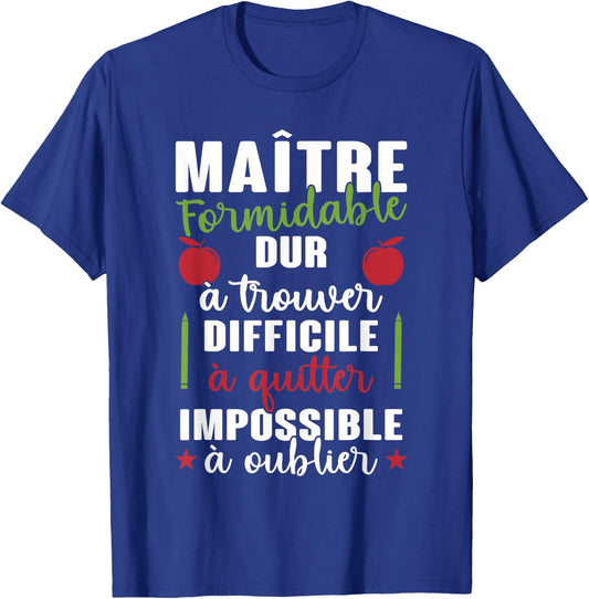 Original Gift School Teacher End of Year Thank You T-Shirt - T-Shirt | Royal