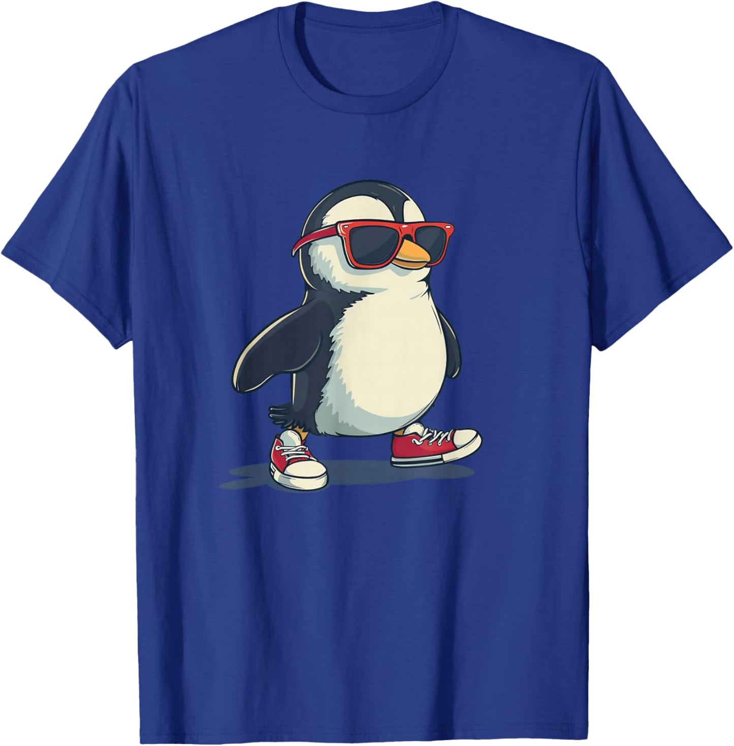 Lustiger Pinguin mit coolen Schuhen und Sonnenbrille T-Shirt - T-Shirt | Royal