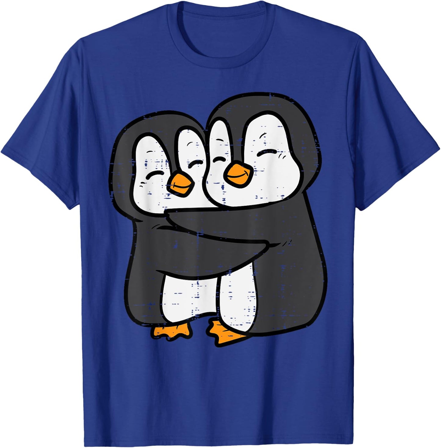 Penguins Couple Hug Cute Women Men Boys Girls Kids Toddler T-Shirt - T-Shirt | Royal