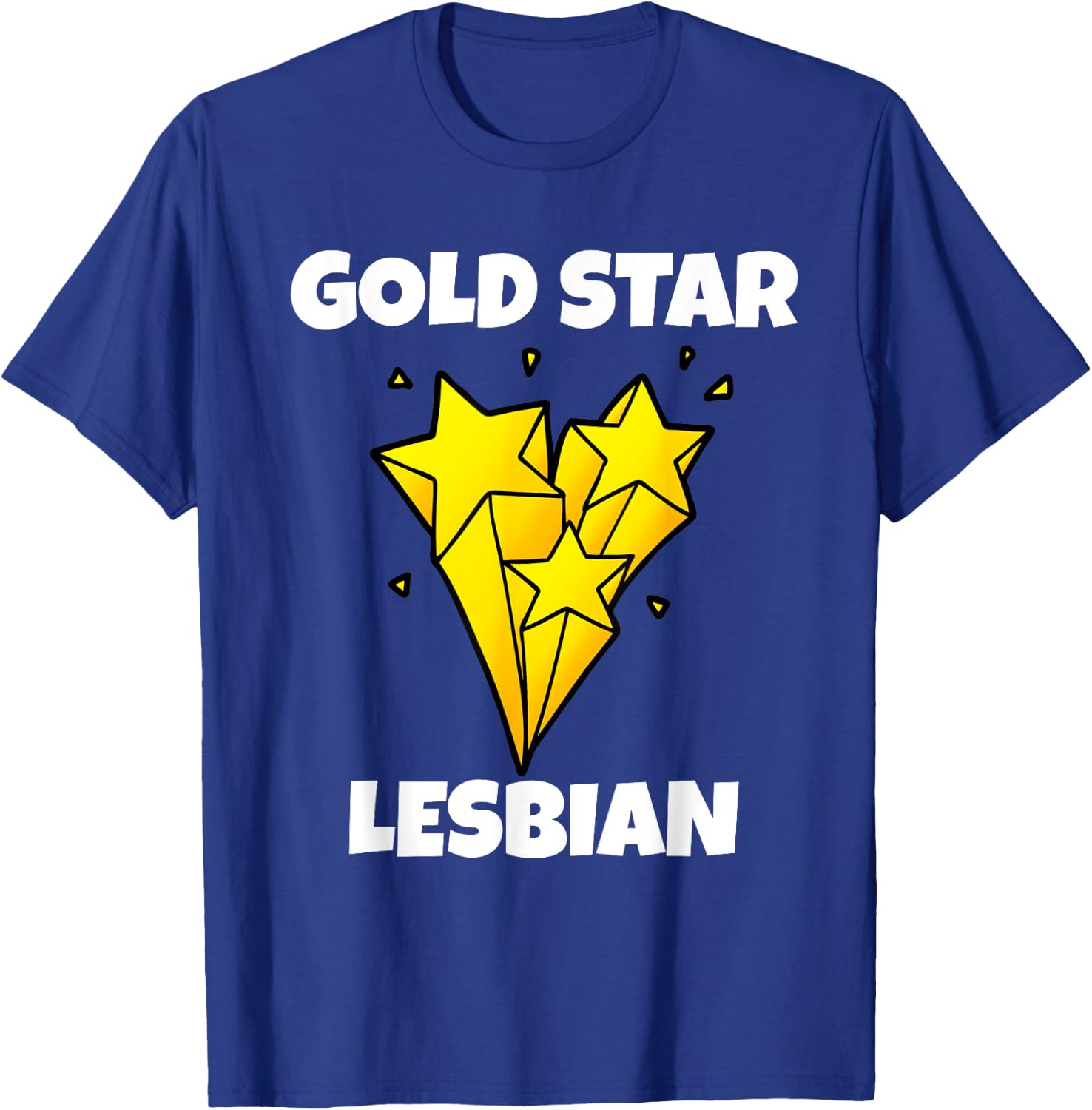 Funny Gold Star Lesbian Novelty Gay Pride Shirt T-Shirt - T-Shirt | Royal