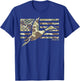 Camo Patriotic Mallard Duck Camouflage Flying Duck Hunting T-Shirt - T-Shirt | Royal