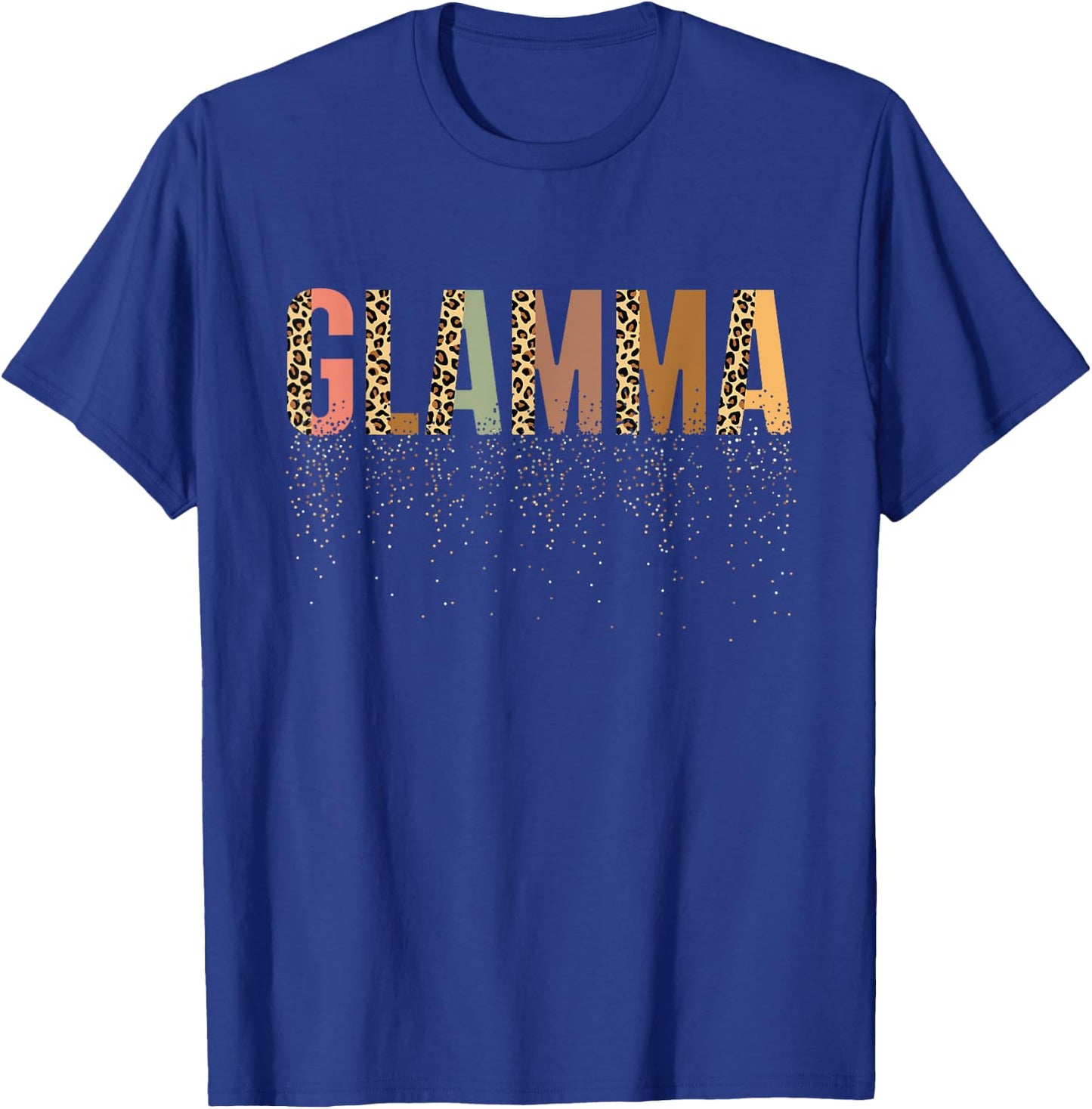 Glamma - Leopard Design Mother's Day Mother Grandma Mama Mom T-Shirt - T-Shirt | Royal